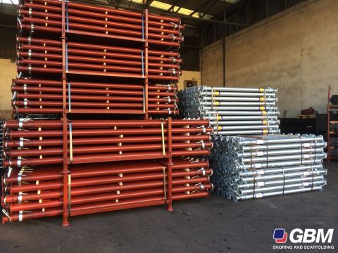 SHORING PROPS PAINTED D55 TYPE IN WAREHOUSE
