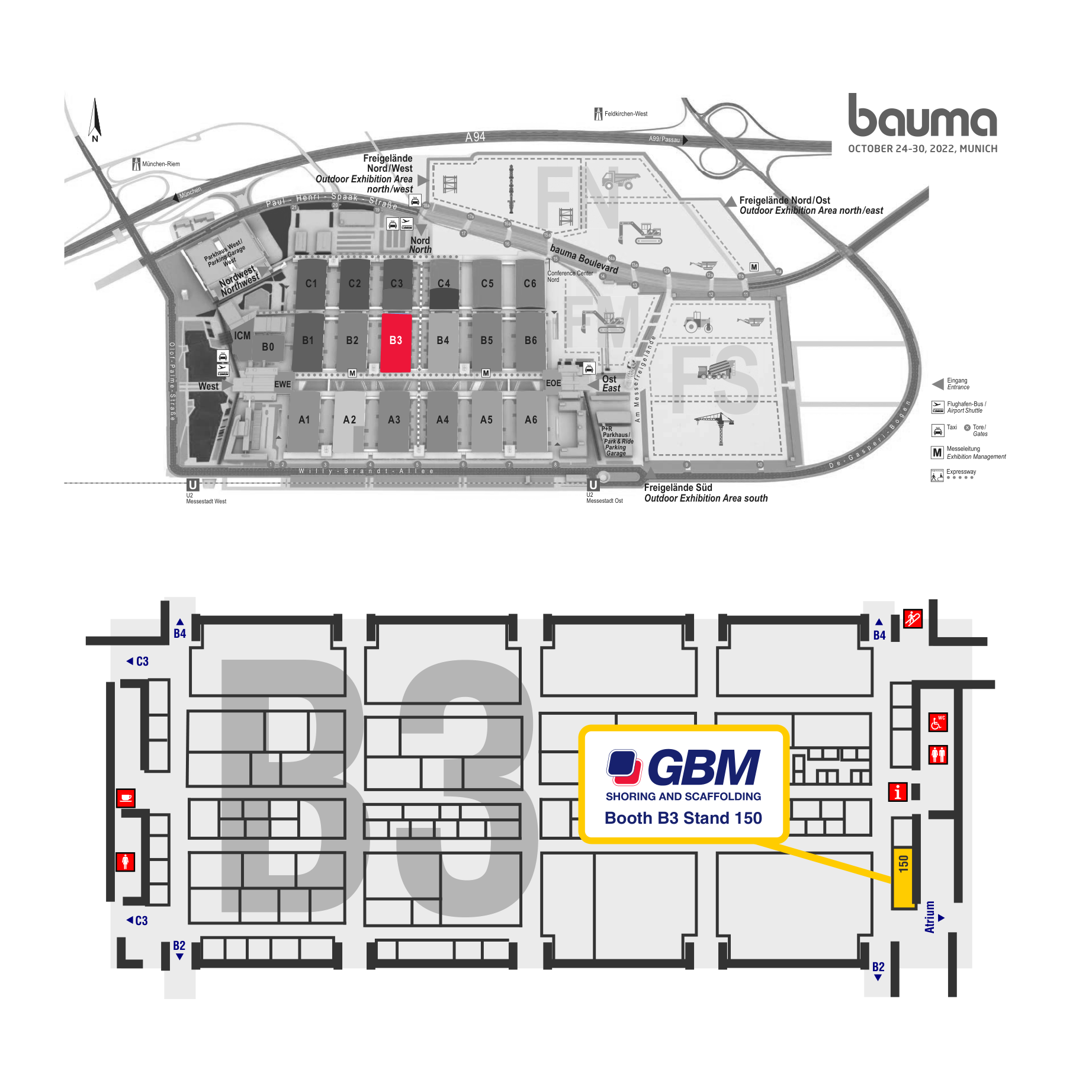 BAUMA 2022 Map Hall B3