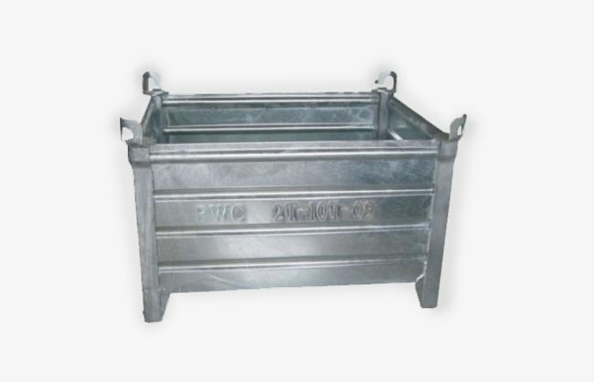 Galvanised sheet container